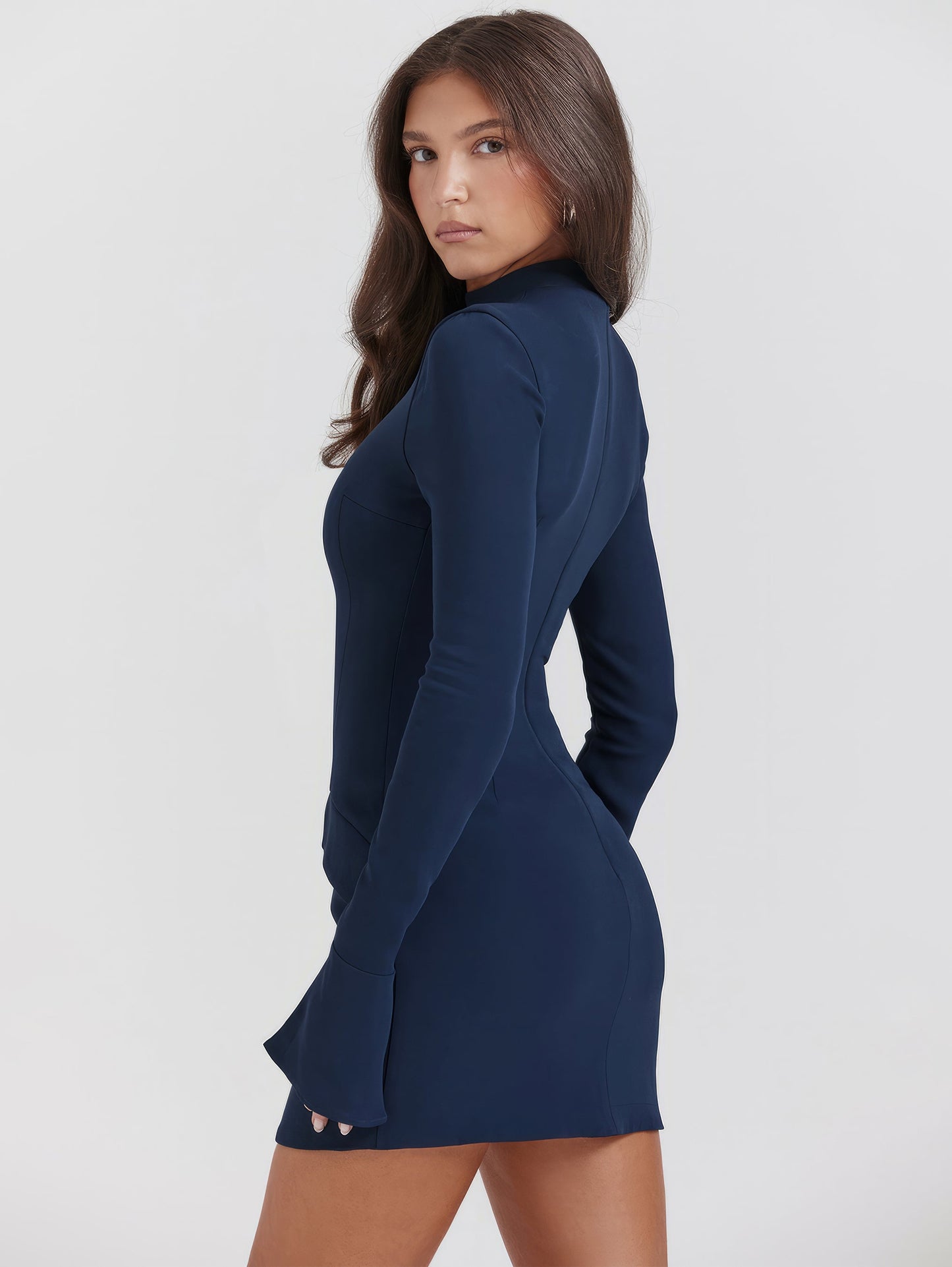 AMALIA NAVY MINI DRESS