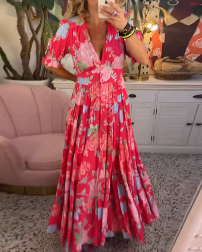 Rosita™ Zakjurk met bloemenprint V-hals