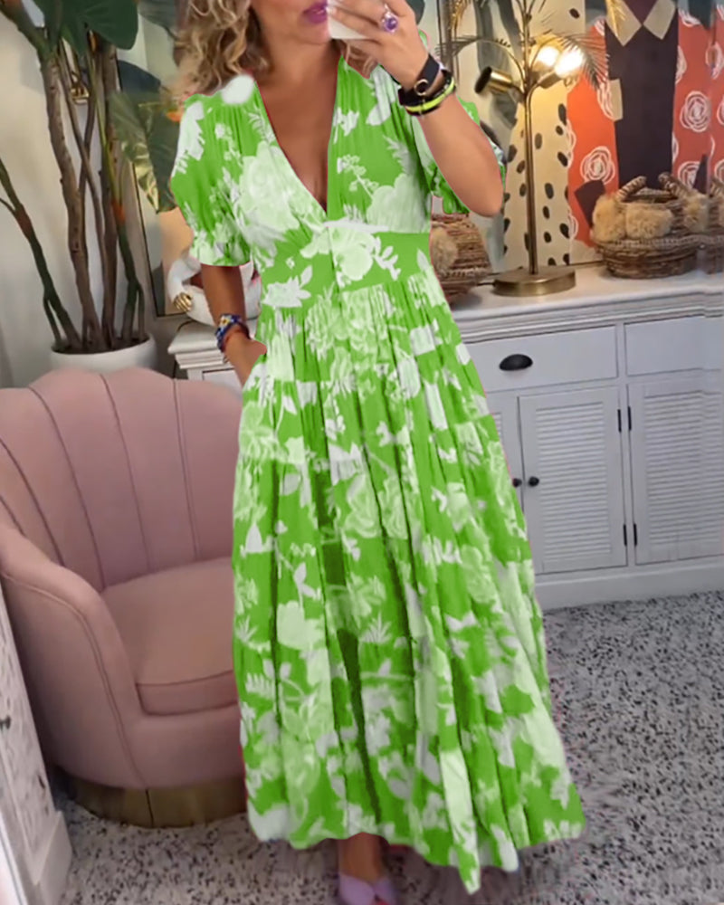 Rosita™ Zakjurk met bloemenprint V-hals