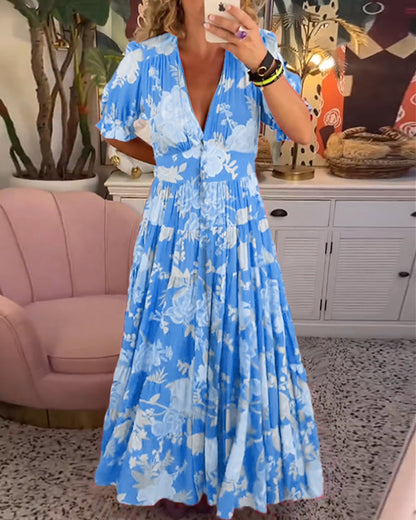 Rosita™ Zakjurk met bloemenprint V-hals