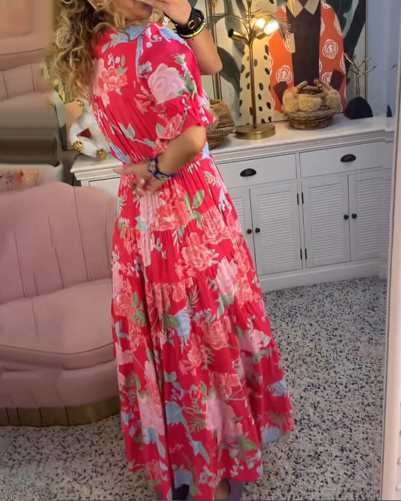 Rosita™ Zakjurk met bloemenprint V-hals