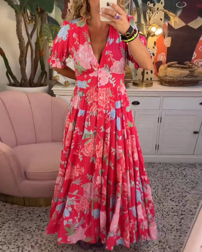 Rosita™ Zakjurk met bloemenprint V-hals