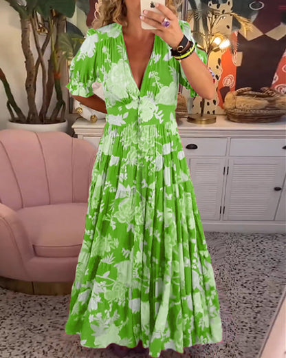 Rosita™ Zakjurk met bloemenprint V-hals