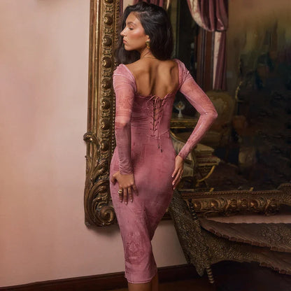 Lara | Elegante Roze Damesjurk