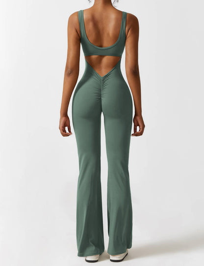Isabella® - V-Back Flared Jumpsuit