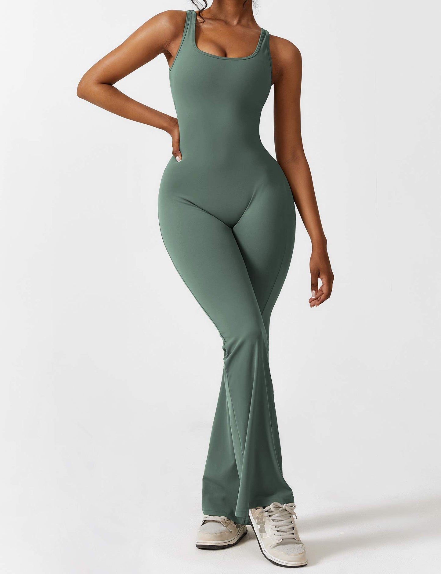 Isabella® - V-Back Flared Jumpsuit