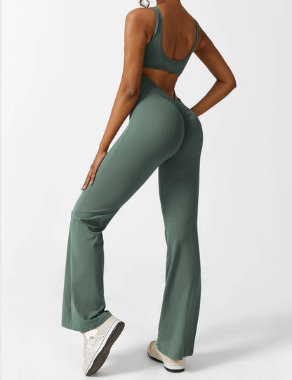 Isabella® - V-Back Flared Jumpsuit