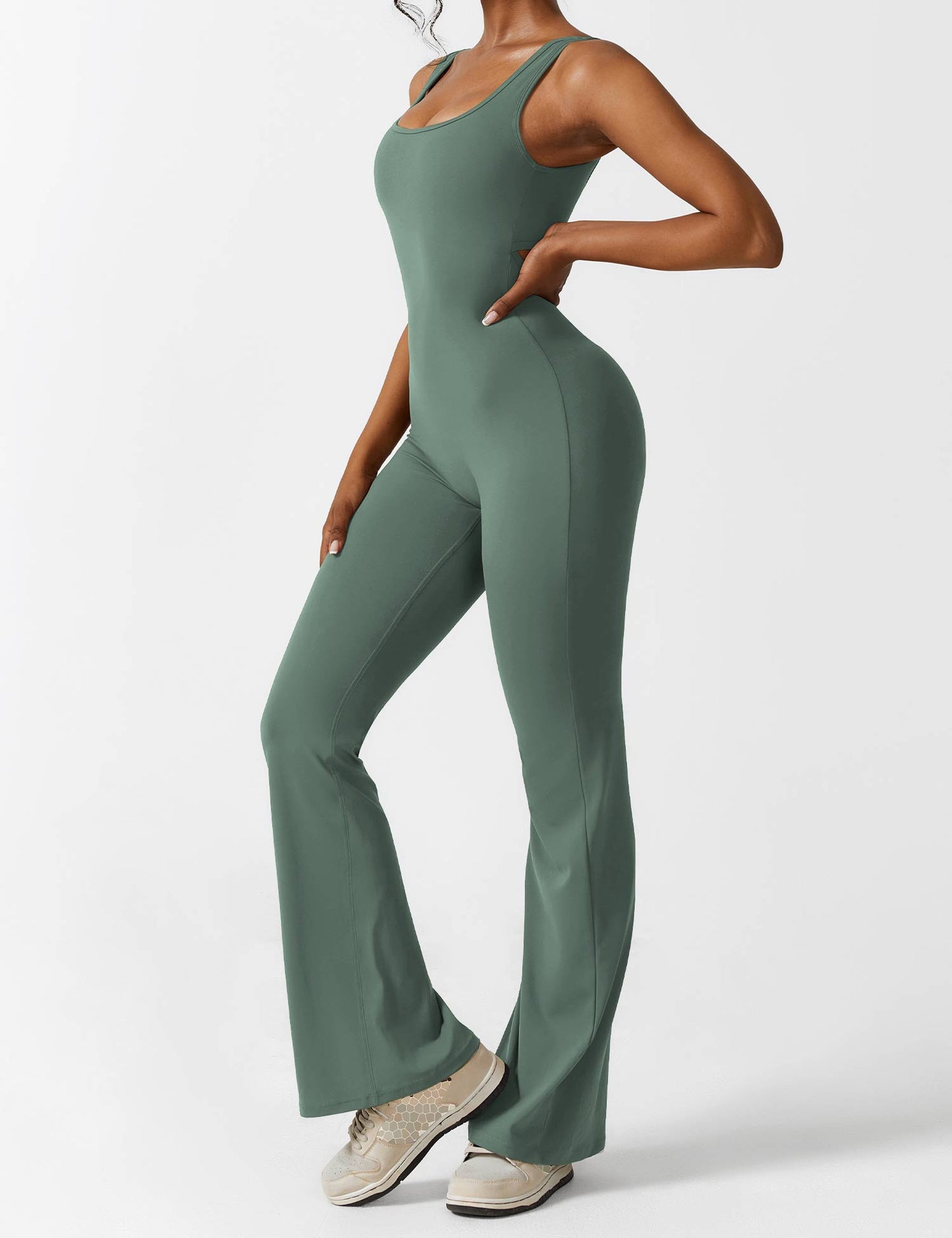 Isabella® - V-Back Flared Jumpsuit