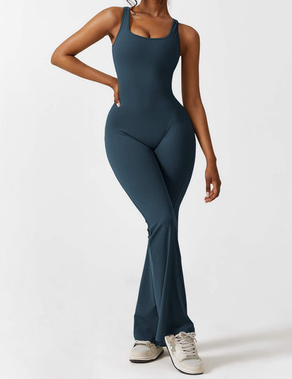 Isabella® - V-Back Flared Jumpsuit