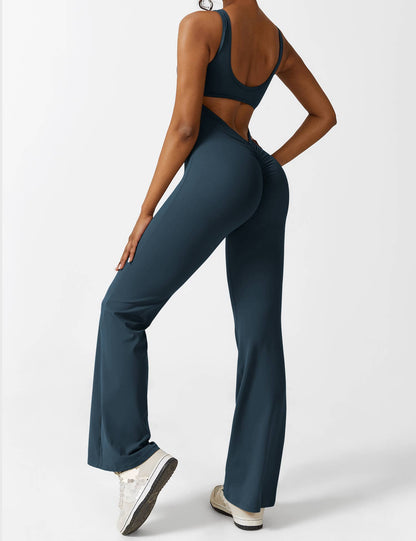Isabella® - V-Back Flared Jumpsuit