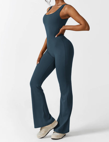 Isabella® - V-Back Flared Jumpsuit