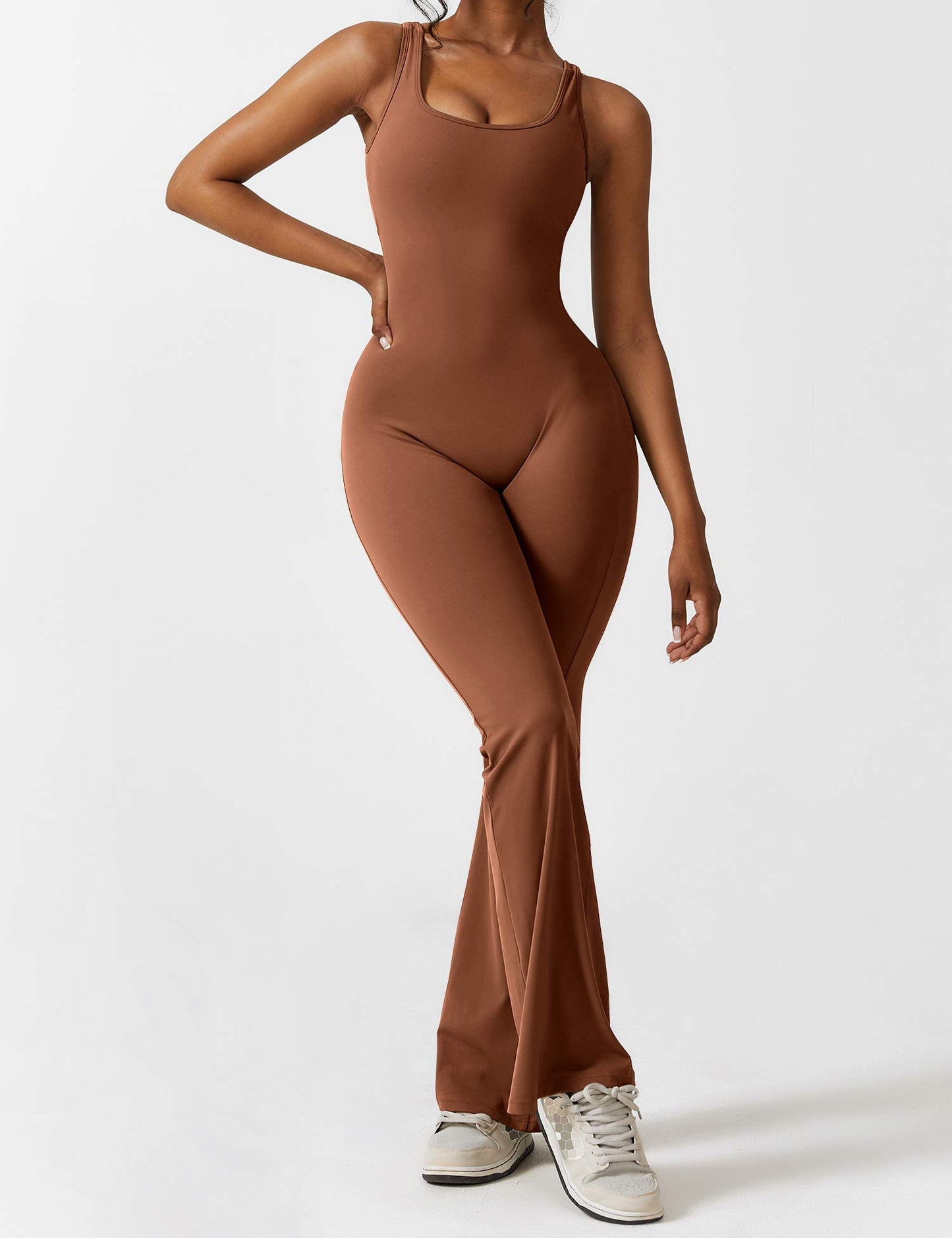 Isabella® - V-Back Flared Jumpsuit