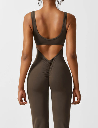 Isabella® - V-Back Flared Jumpsuit