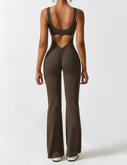 Isabella® - V-Back Flared Jumpsuit