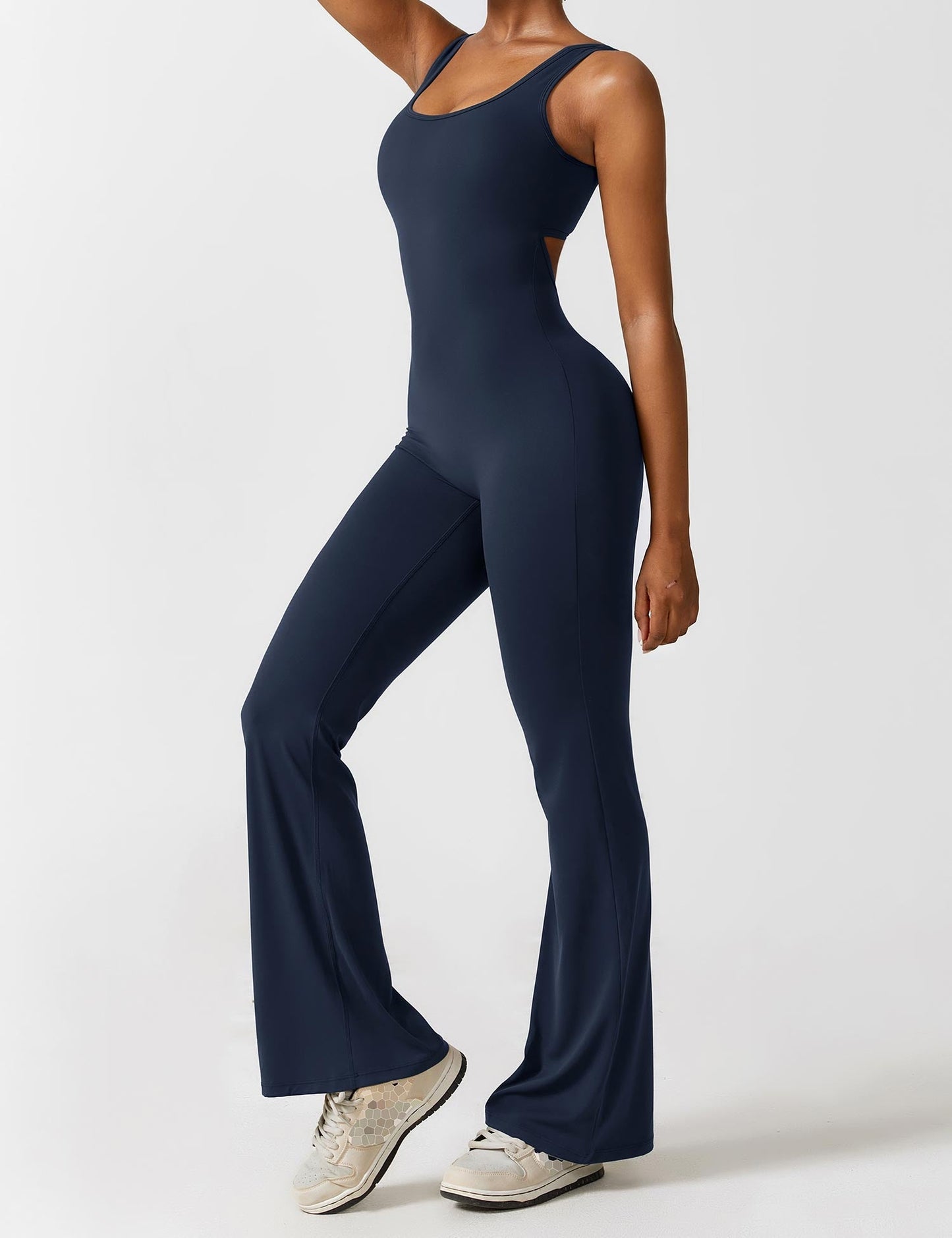 Isabella® - V-Back Flared Jumpsuit