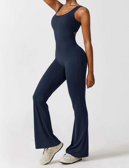 Isabella® - V-Back Flared Jumpsuit