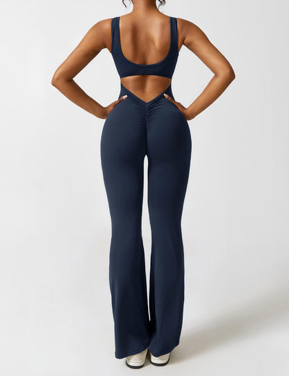 Isabella® - V-Back Flared Jumpsuit