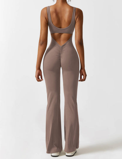 Isabella® - V-Back Flared Jumpsuit