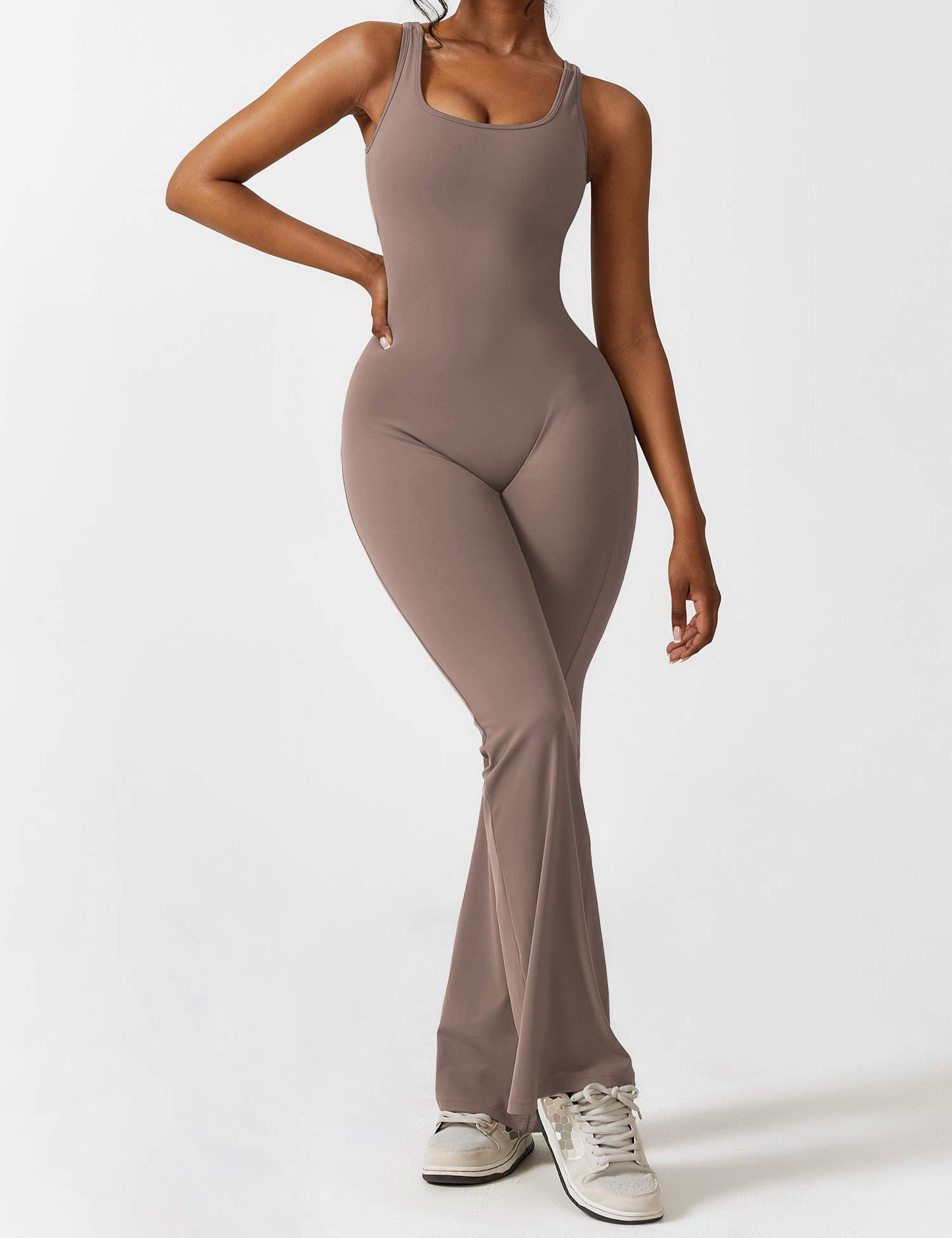 Isabella® - V-Back Flared Jumpsuit