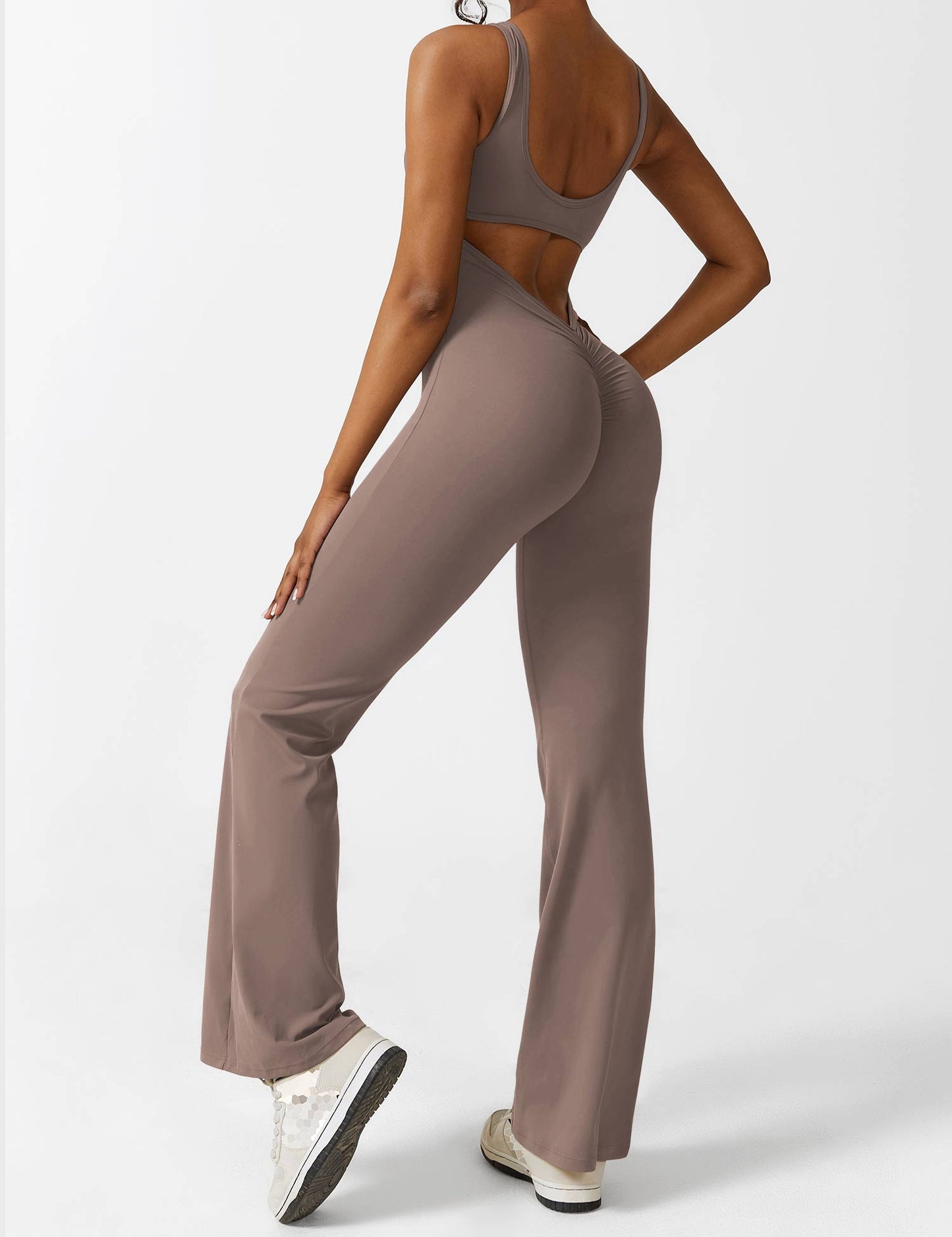 Isabella® - V-Back Flared Jumpsuit