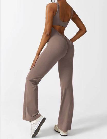 Isabella® - V-Back Flared Jumpsuit