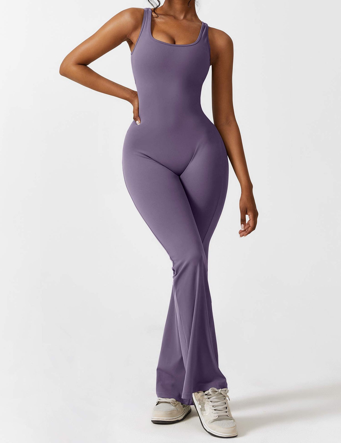 Isabella® - V-Back Flared Jumpsuit