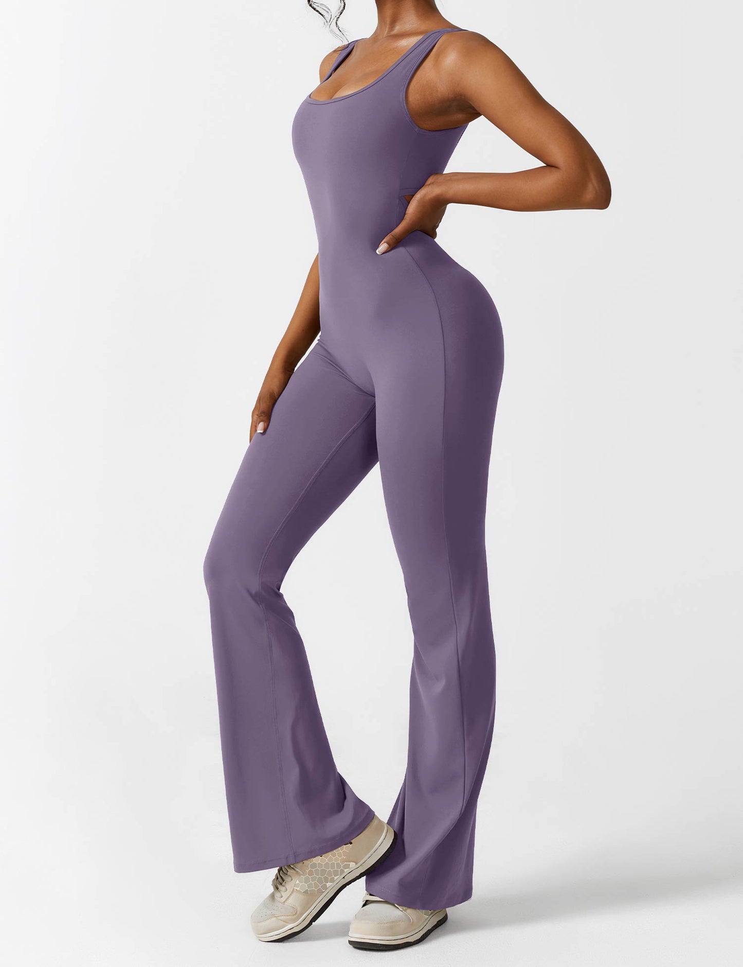 Isabella® - V-Back Flared Jumpsuit