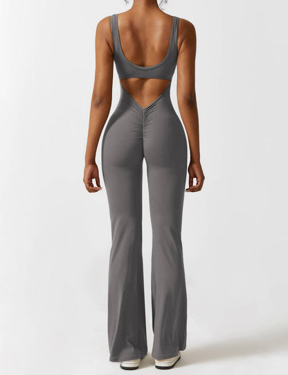 Isabella® - V-Back Flared Jumpsuit