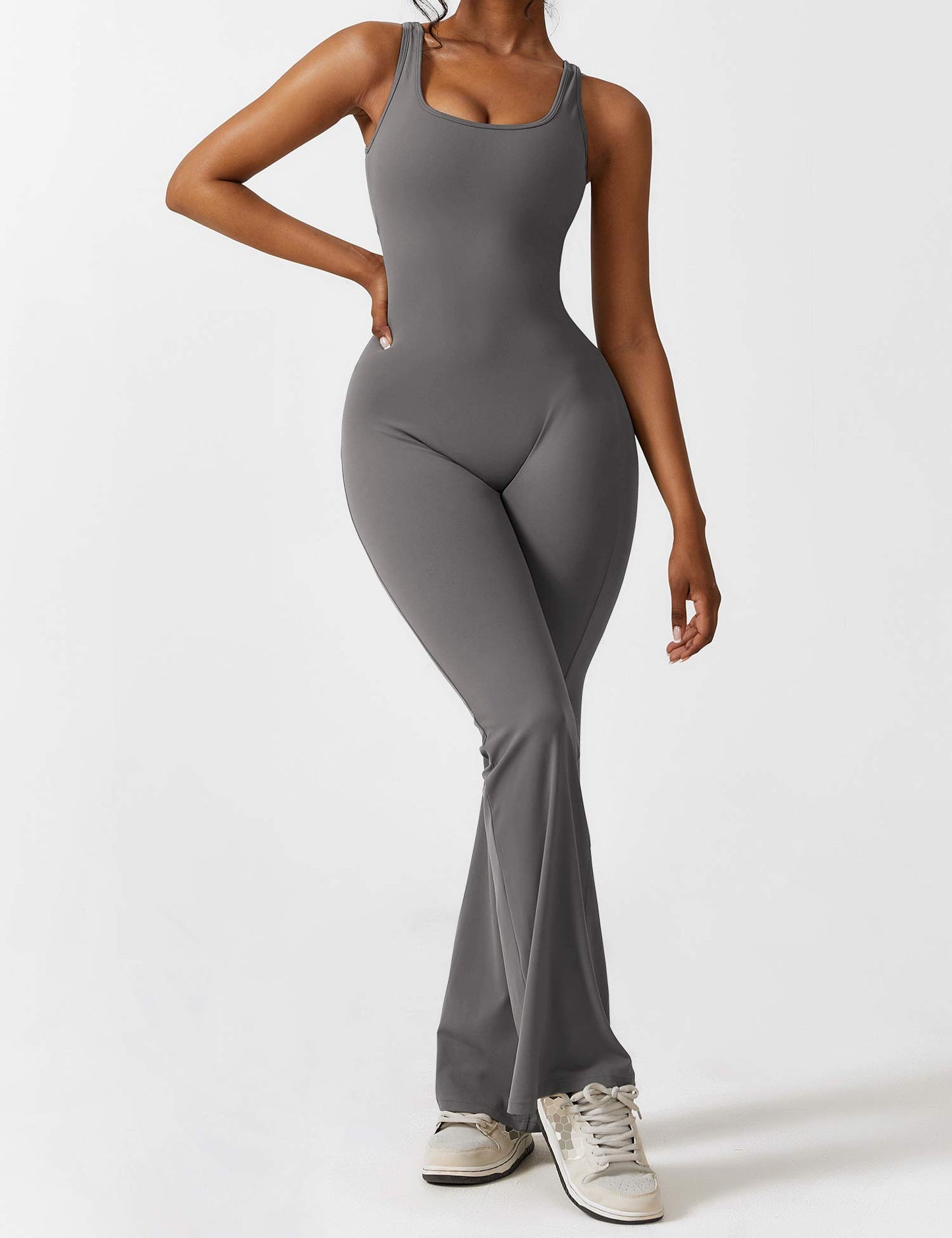 Isabella® - V-Back Flared Jumpsuit