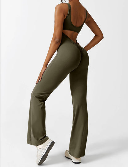 Isabella® - V-Back Flared Jumpsuit