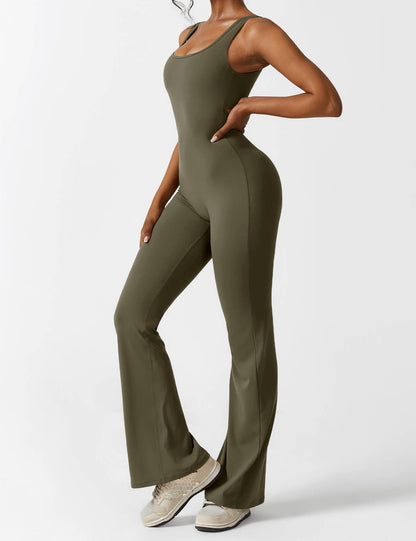 Isabella® - V-Back Flared Jumpsuit