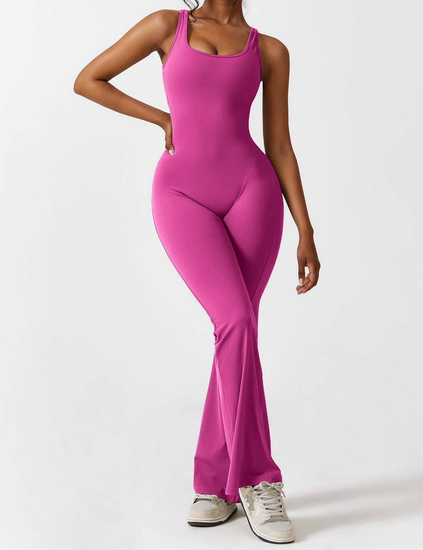 Isabella® - V-Back Flared Jumpsuit