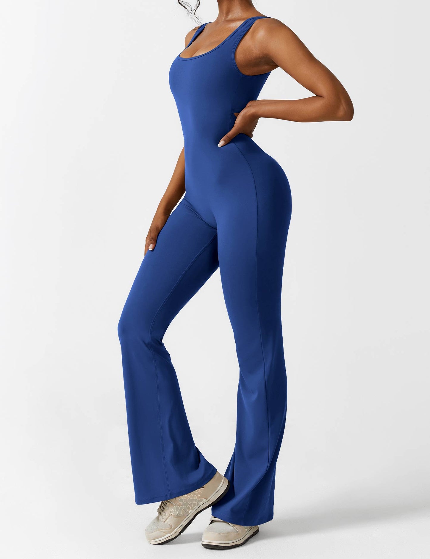 Isabella® - V-Back Flared Jumpsuit