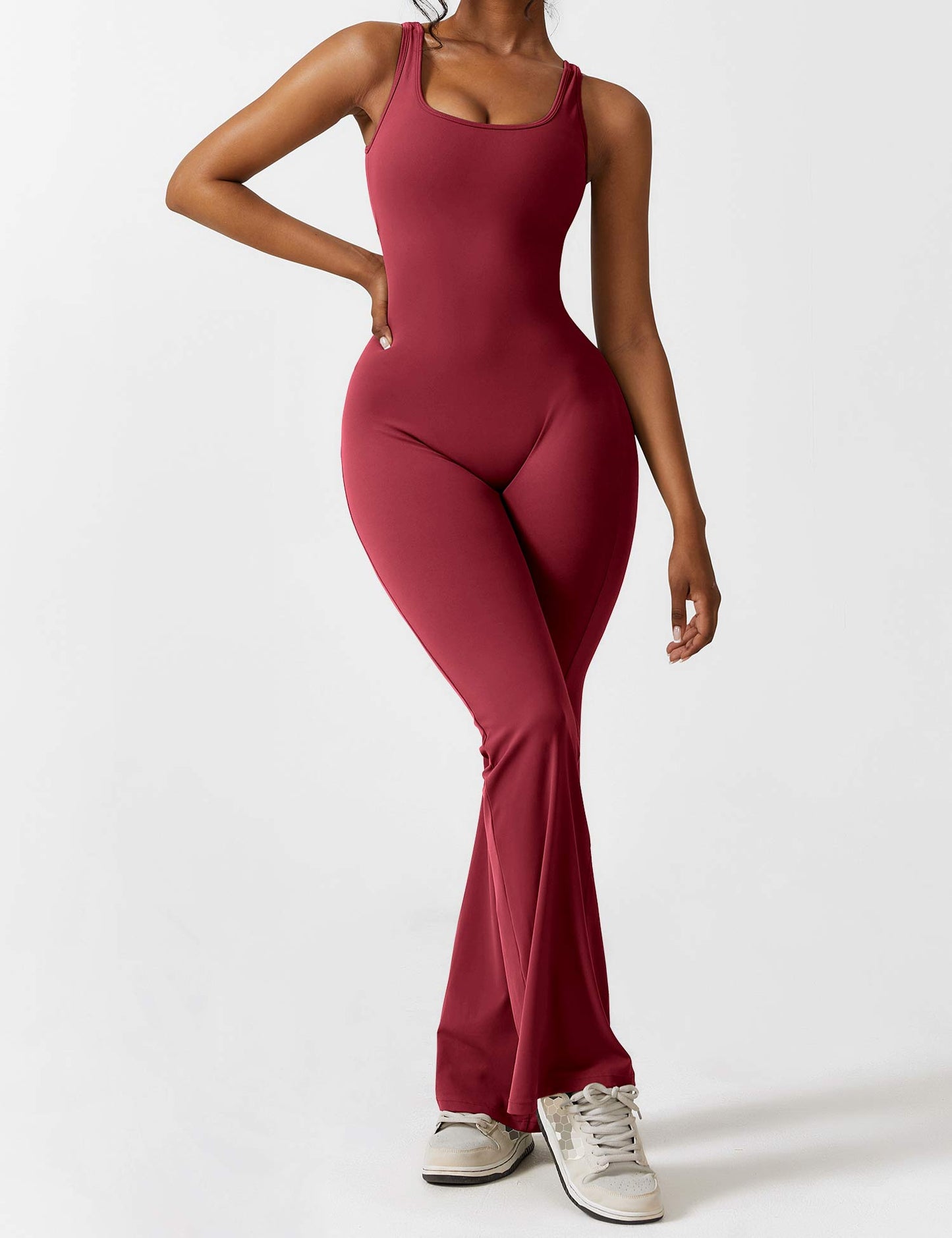 Isabella® - V-Back Flared Jumpsuit