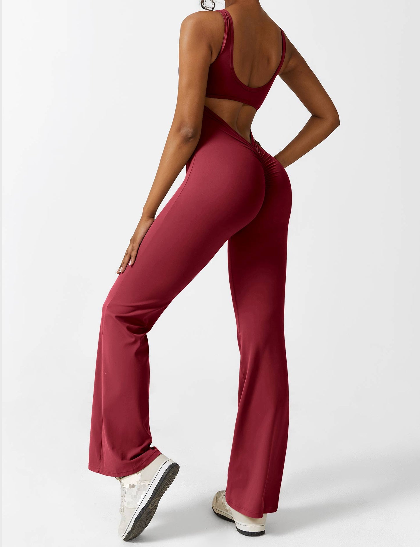 Isabella® - V-Back Flared Jumpsuit