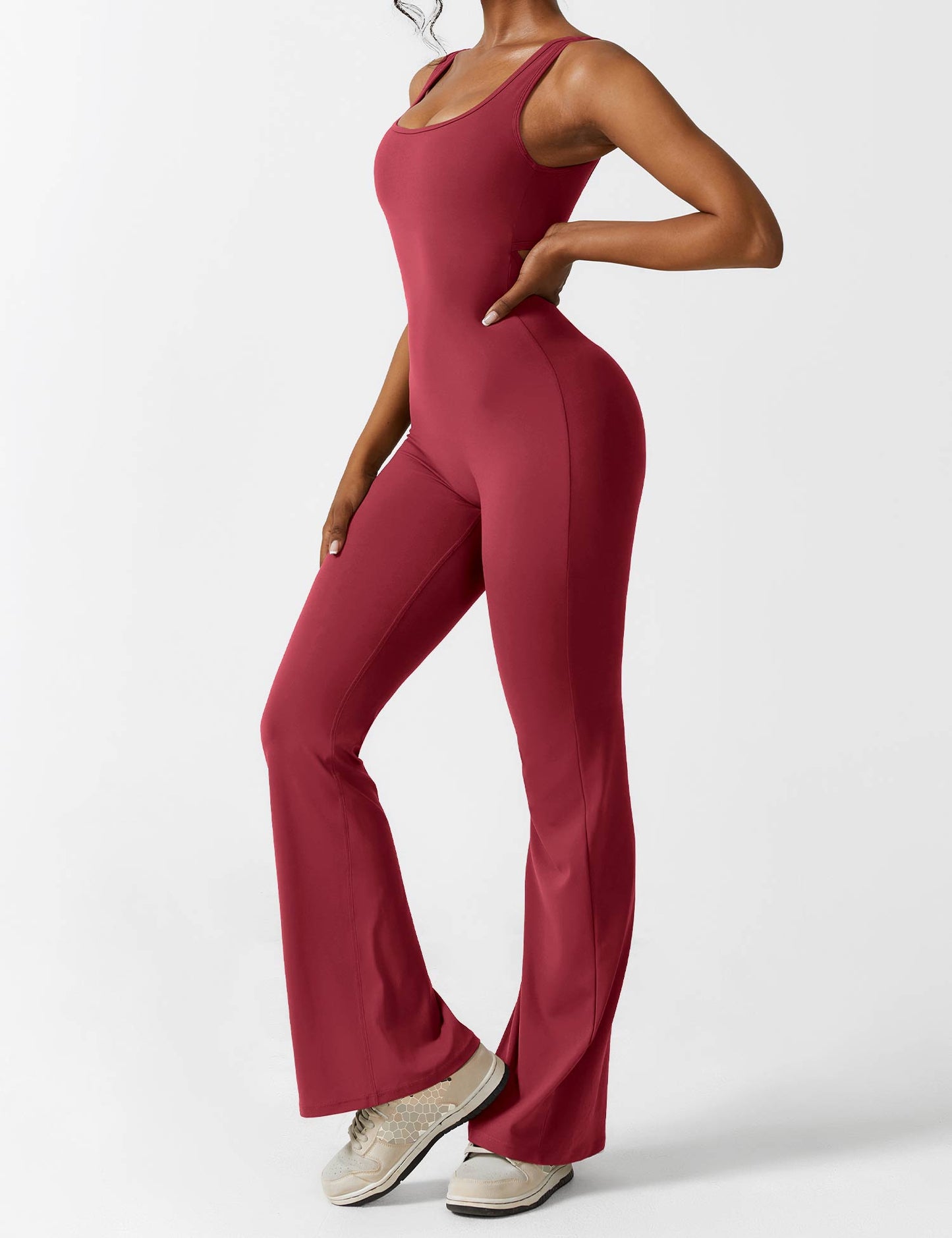Isabella® - V-Back Flared Jumpsuit