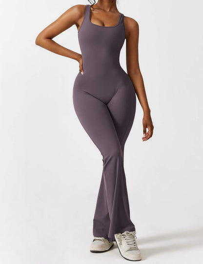 Isabella® - V-Back Flared Jumpsuit