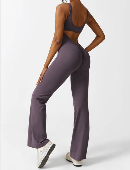 Isabella® - V-Back Flared Jumpsuit