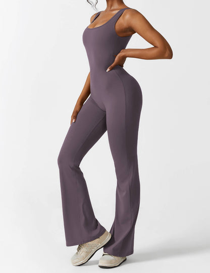 Isabella® - V-Back Flared Jumpsuit